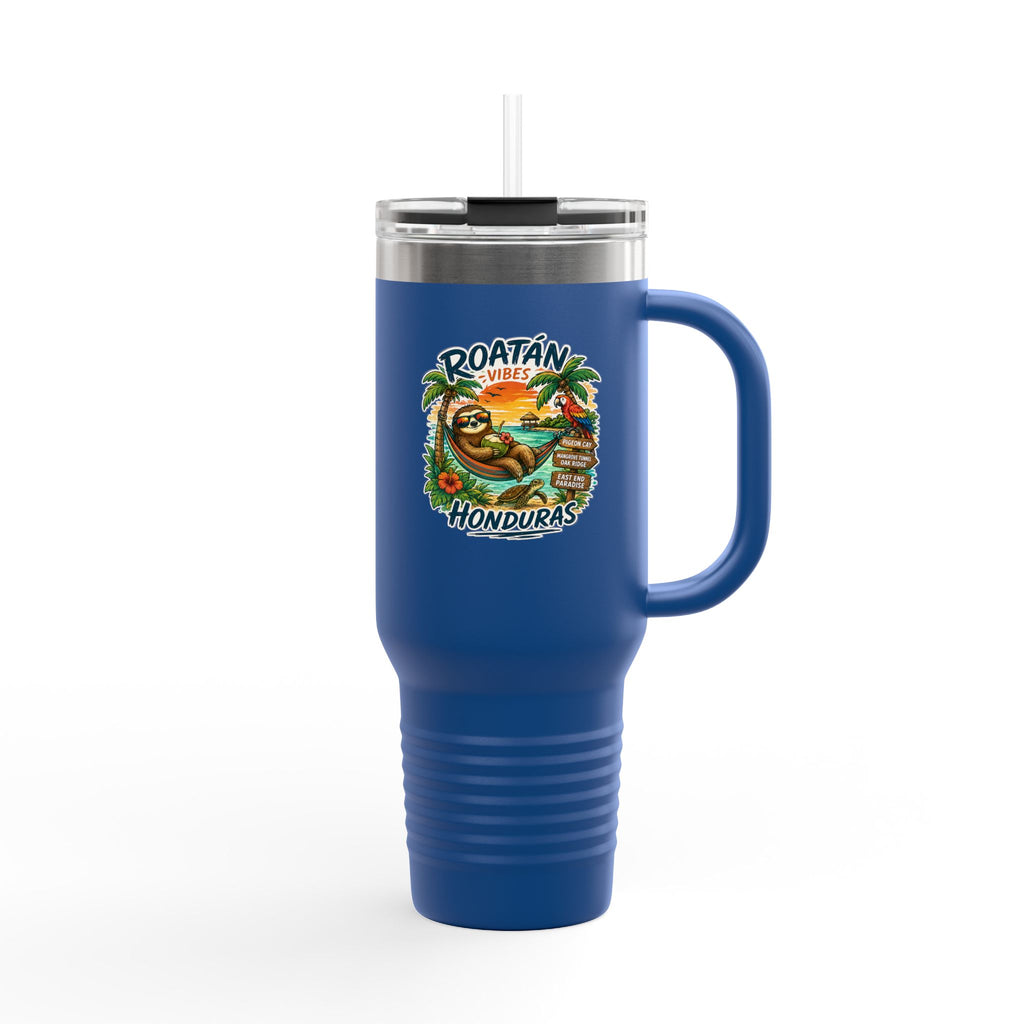 Roatán Honduras Travel Mug — 40oz Insulated Beach Vacation Tumbler