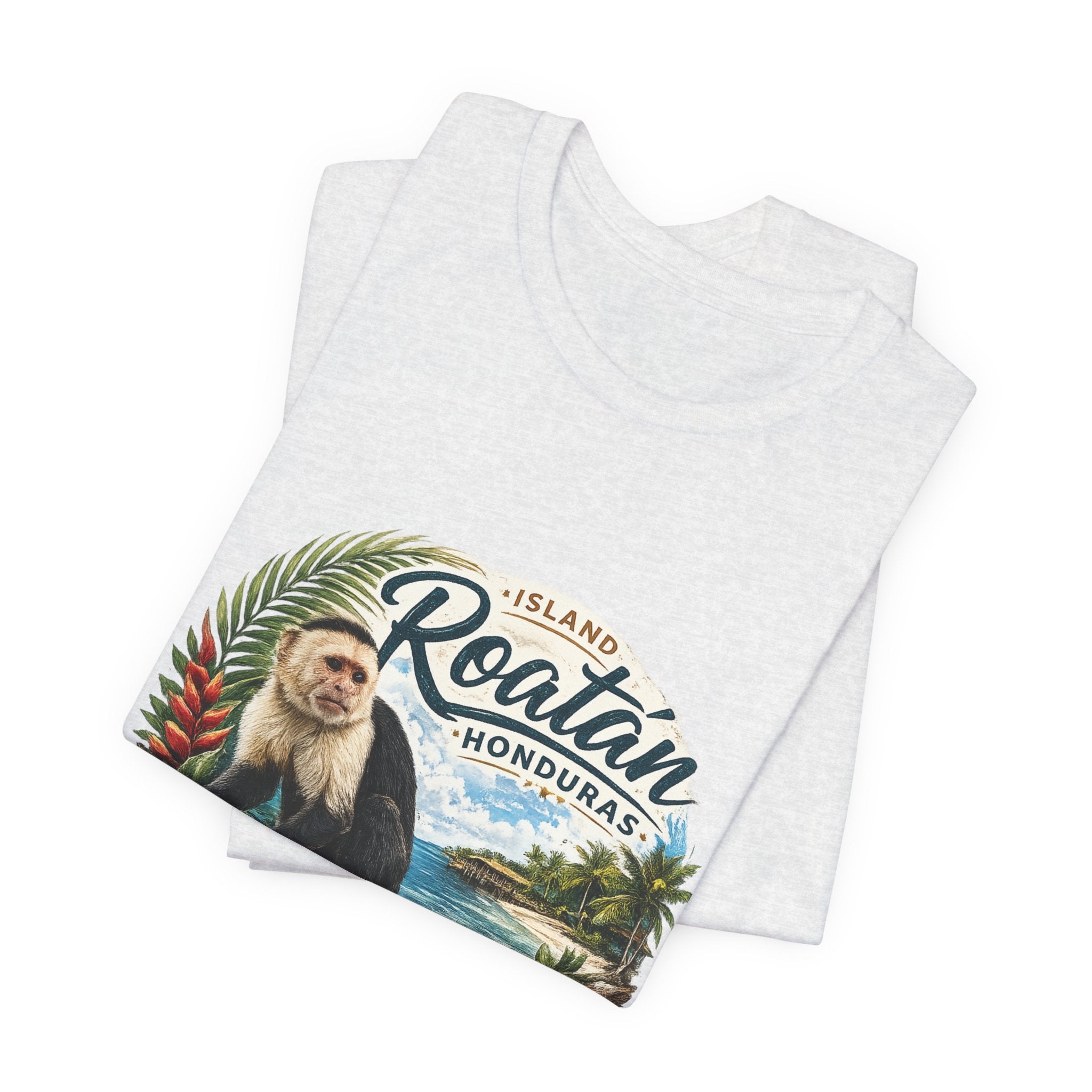 Roatán Honduras Vacation T‑Shirt — Tropical Island Monkey Souvenir
