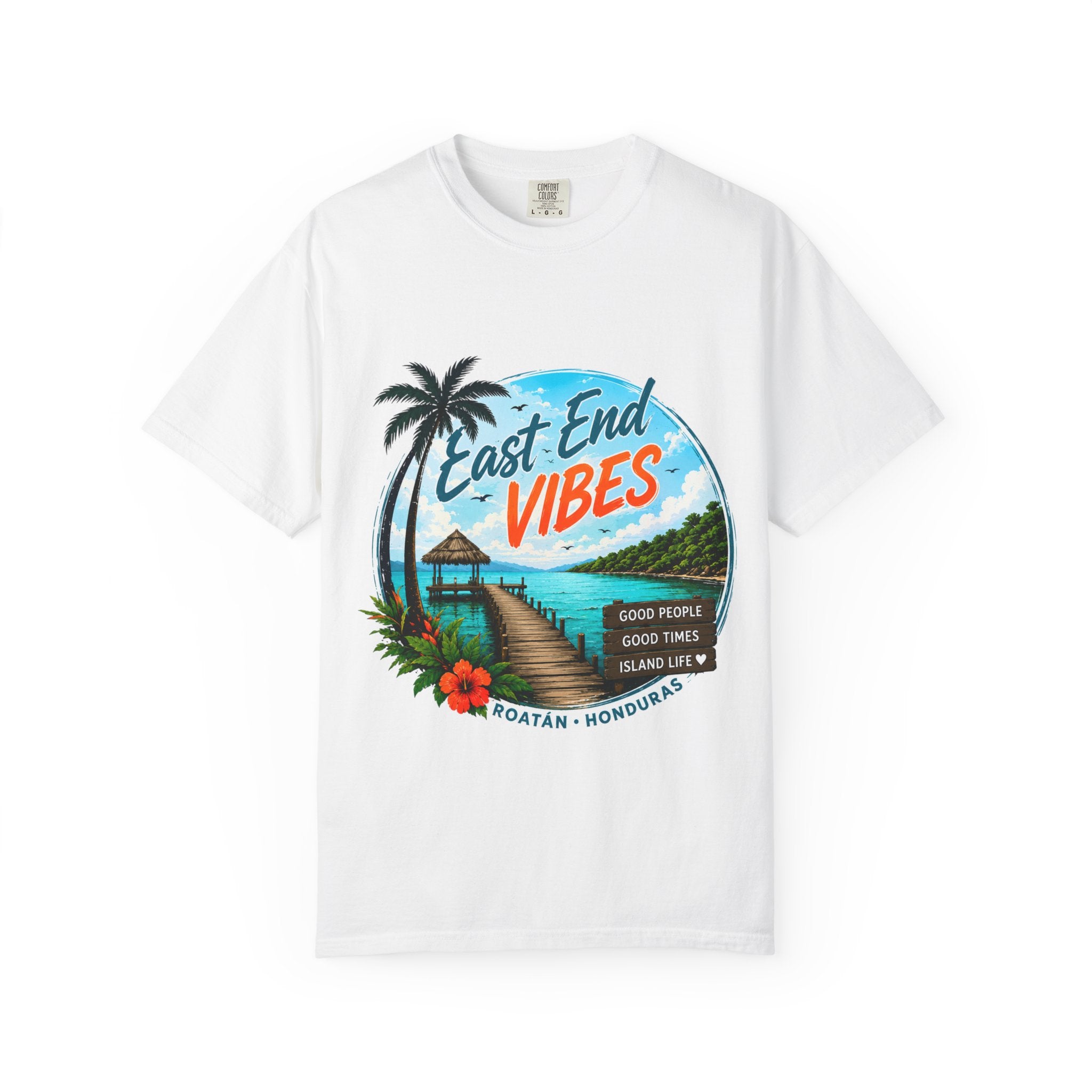 East End Vibes T-Shirt — Roatán Honduras Beach Graphic Tee