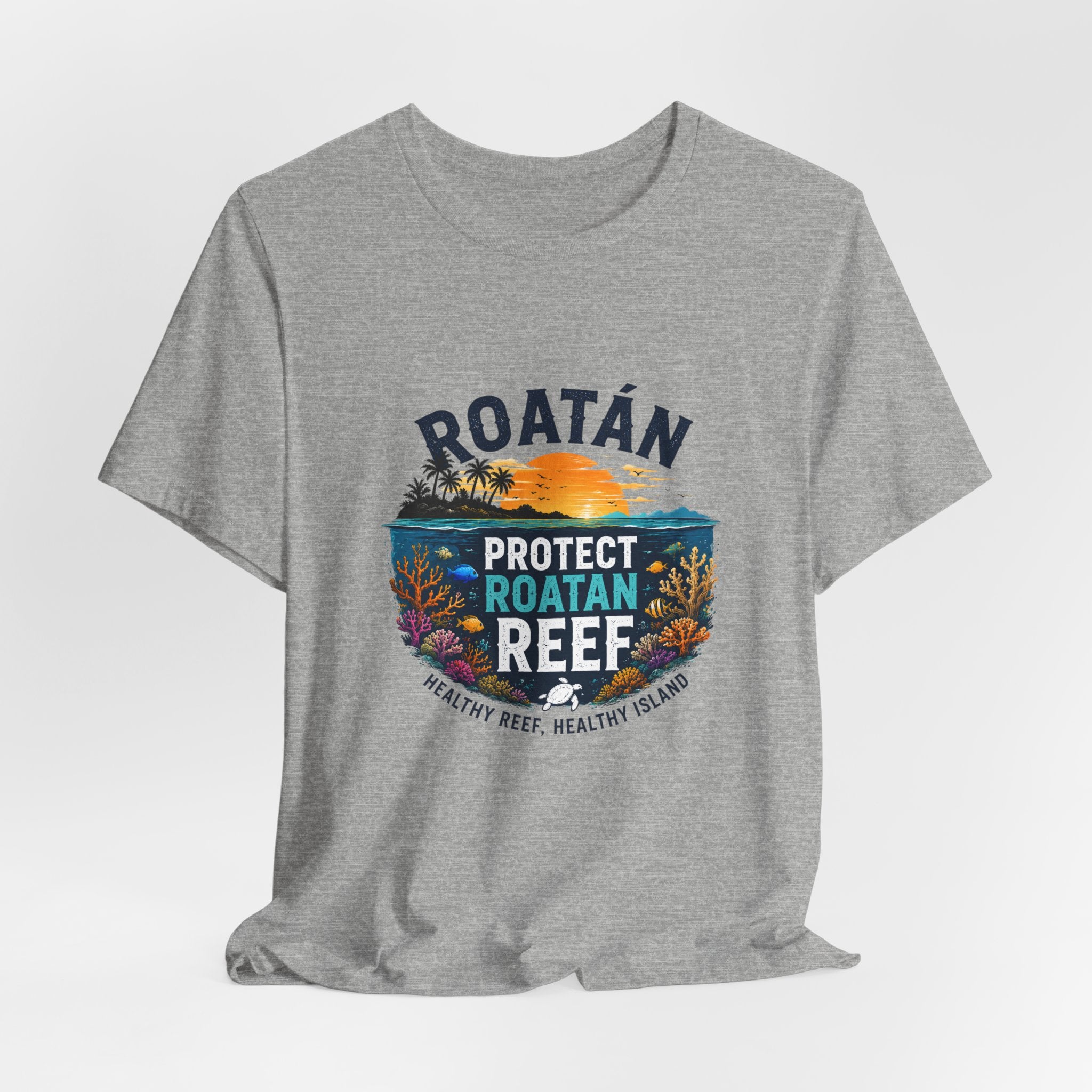 Roatán Protect Reef T-Shirt — Save the Coral, Tropical Island Tee