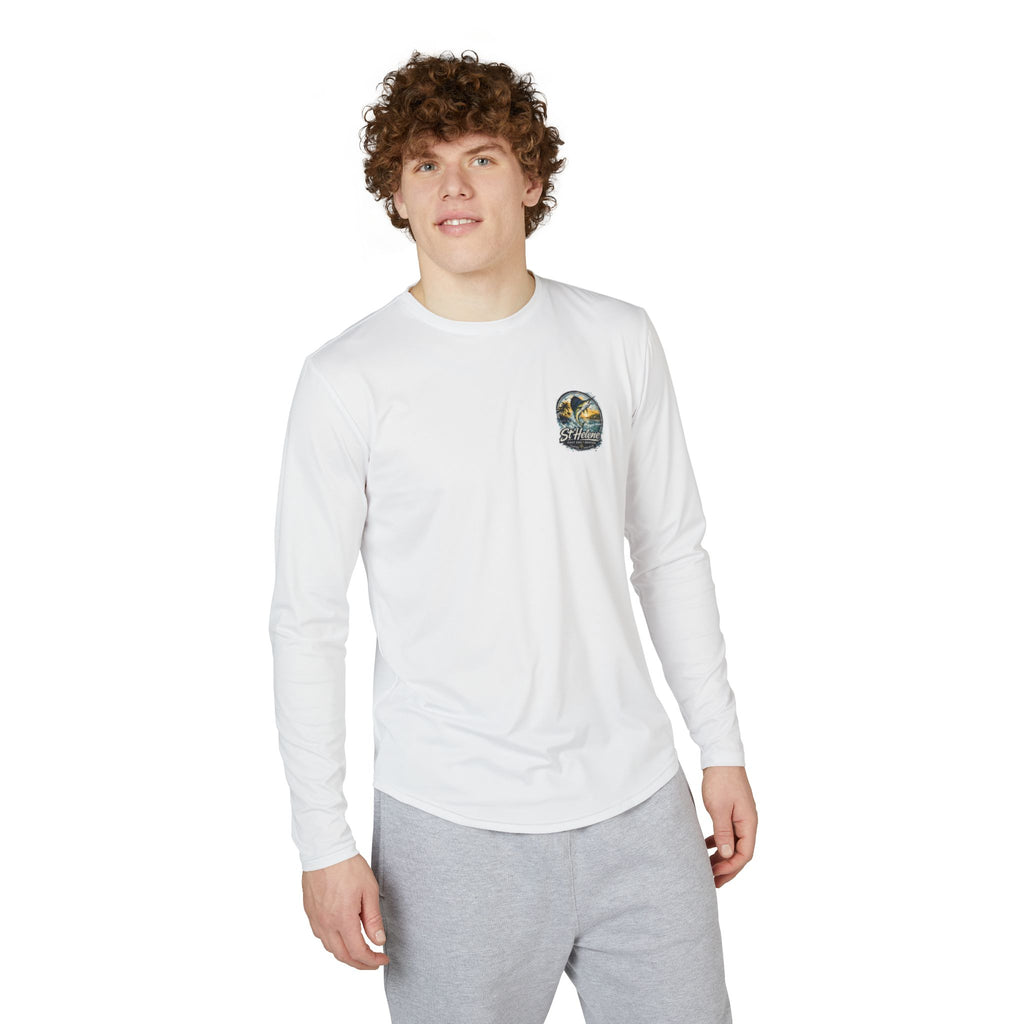 St. Helene Marlin Fishing UV Long Sleeve Shirt — Men’s Sun Protection Beach Tee