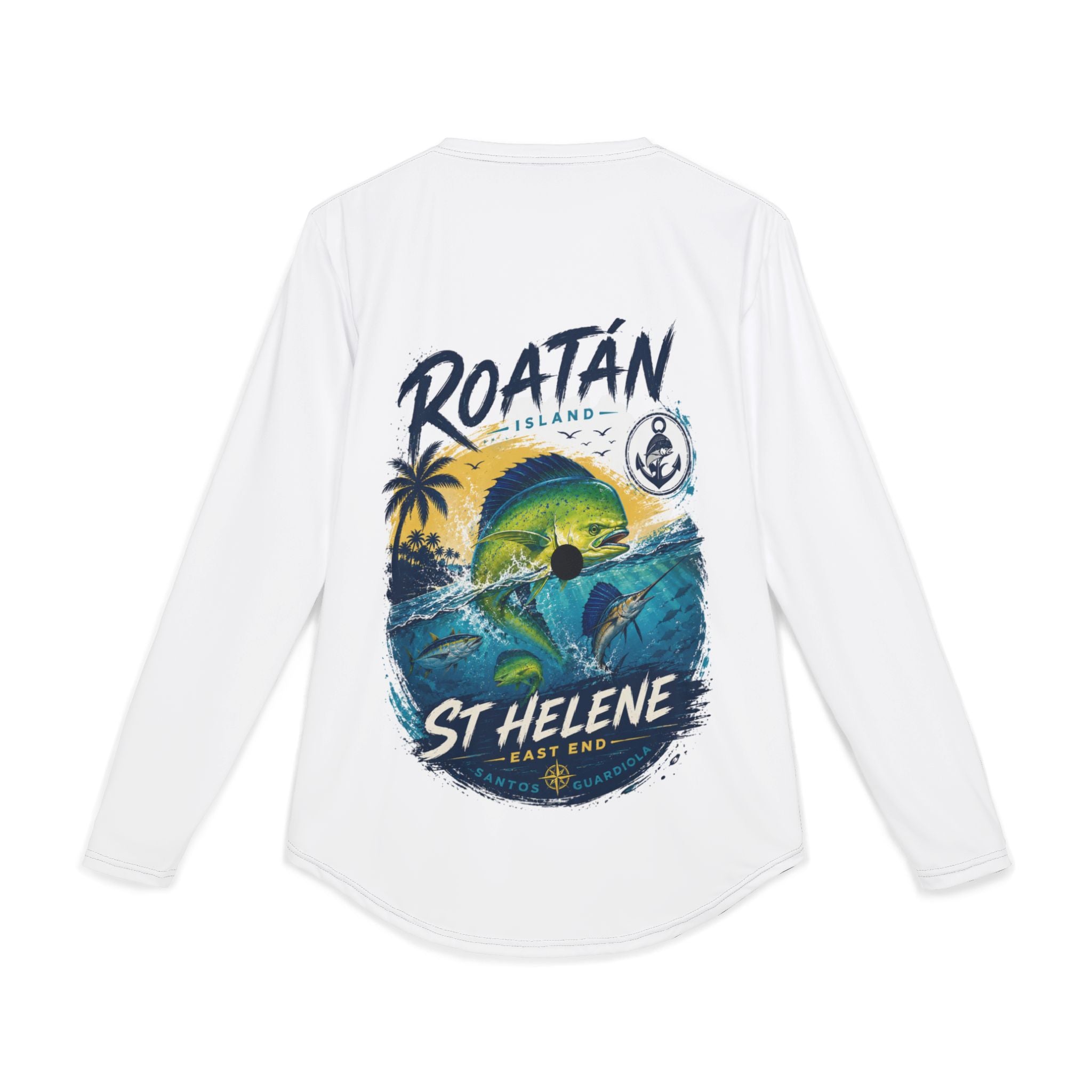 Roatán St Helene Fishing Long Sleeve Shirt — UV Protection Beach Tee