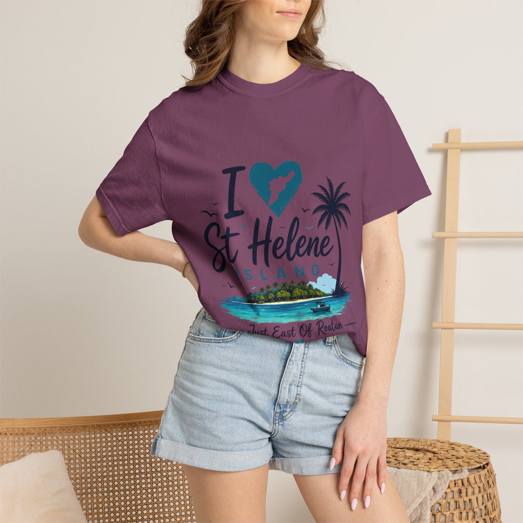 I  St Helene Island T-Shirt — Tropical Palm Beach Vacation Tee