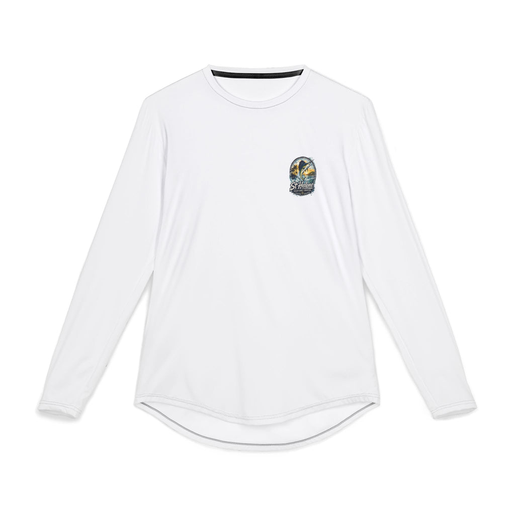 St. Helene Marlin Fishing UV Long Sleeve Shirt — Men’s Sun Protection Beach Tee