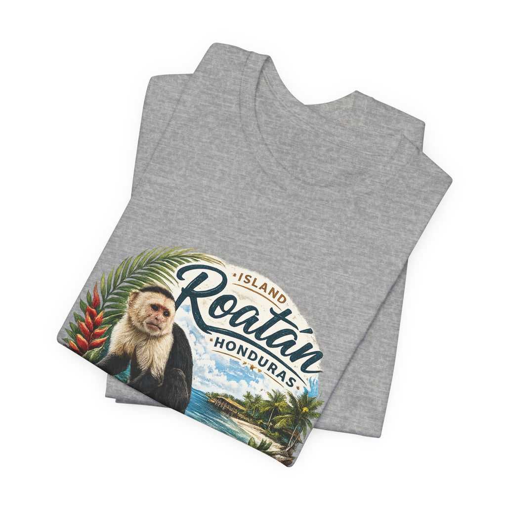 Roatán Honduras Vacation T‑Shirt — Tropical Island Monkey Souvenir