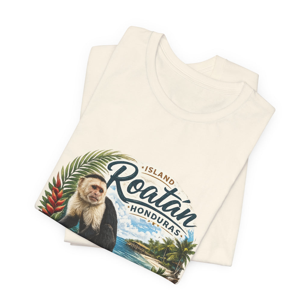 Roatán Honduras Vacation T‑Shirt — Tropical Island Monkey Souvenir