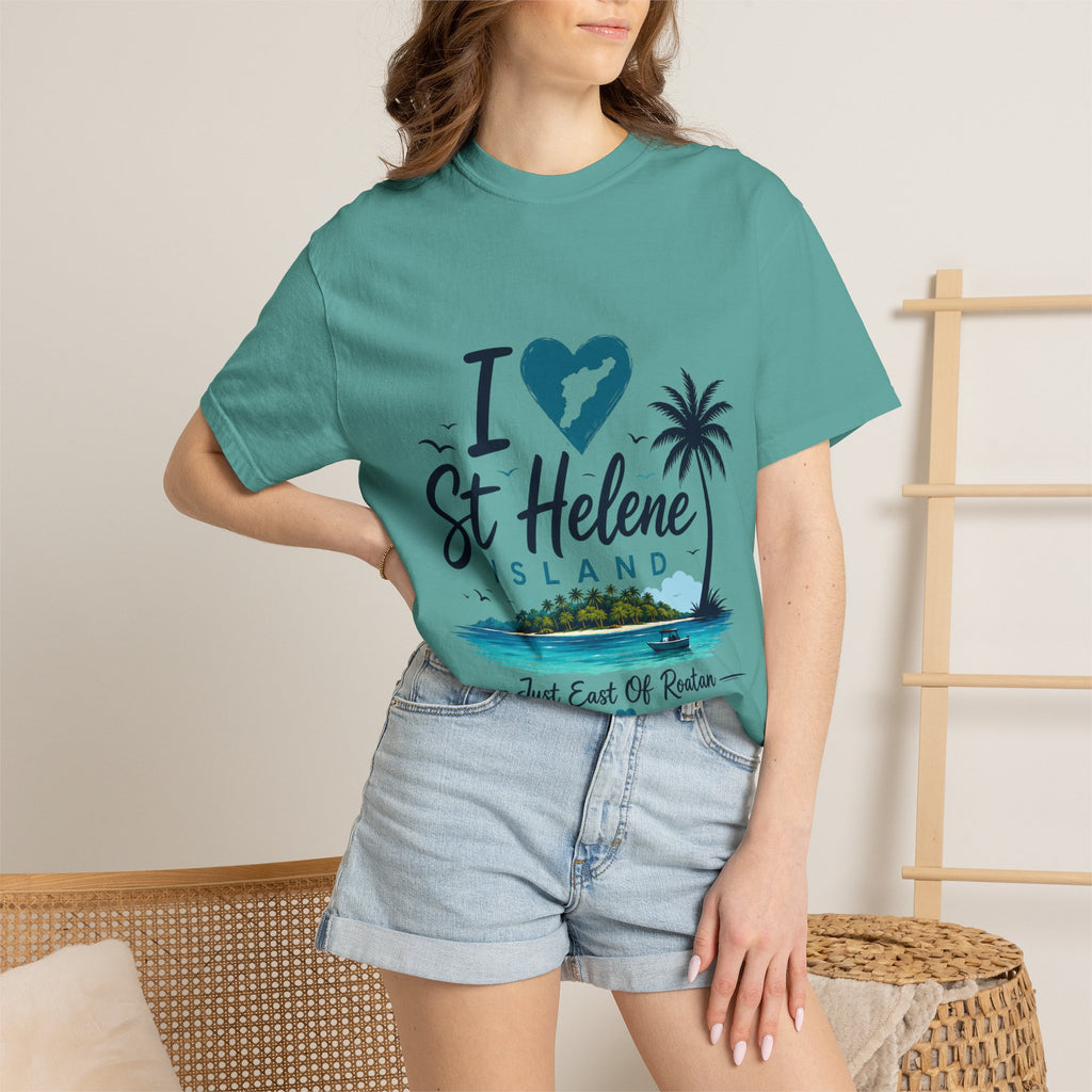 I  St Helene Island T-Shirt — Tropical Palm Beach Vacation Tee