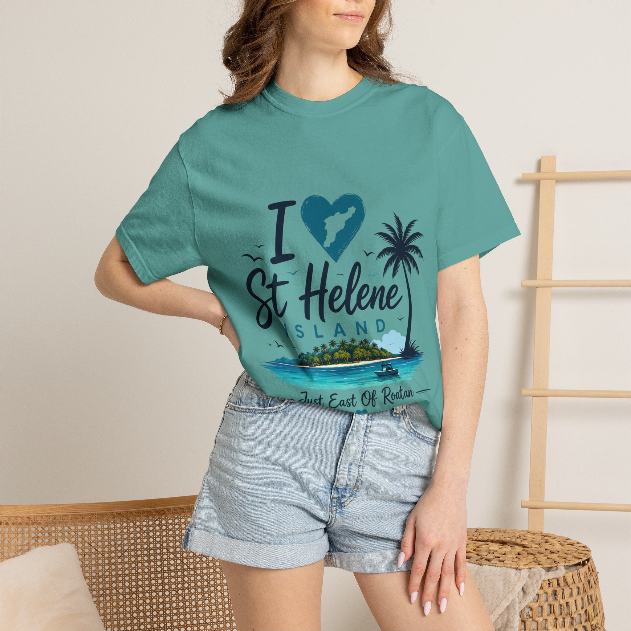 I  St Helene Island T-Shirt — Tropical Palm Beach Vacation Tee