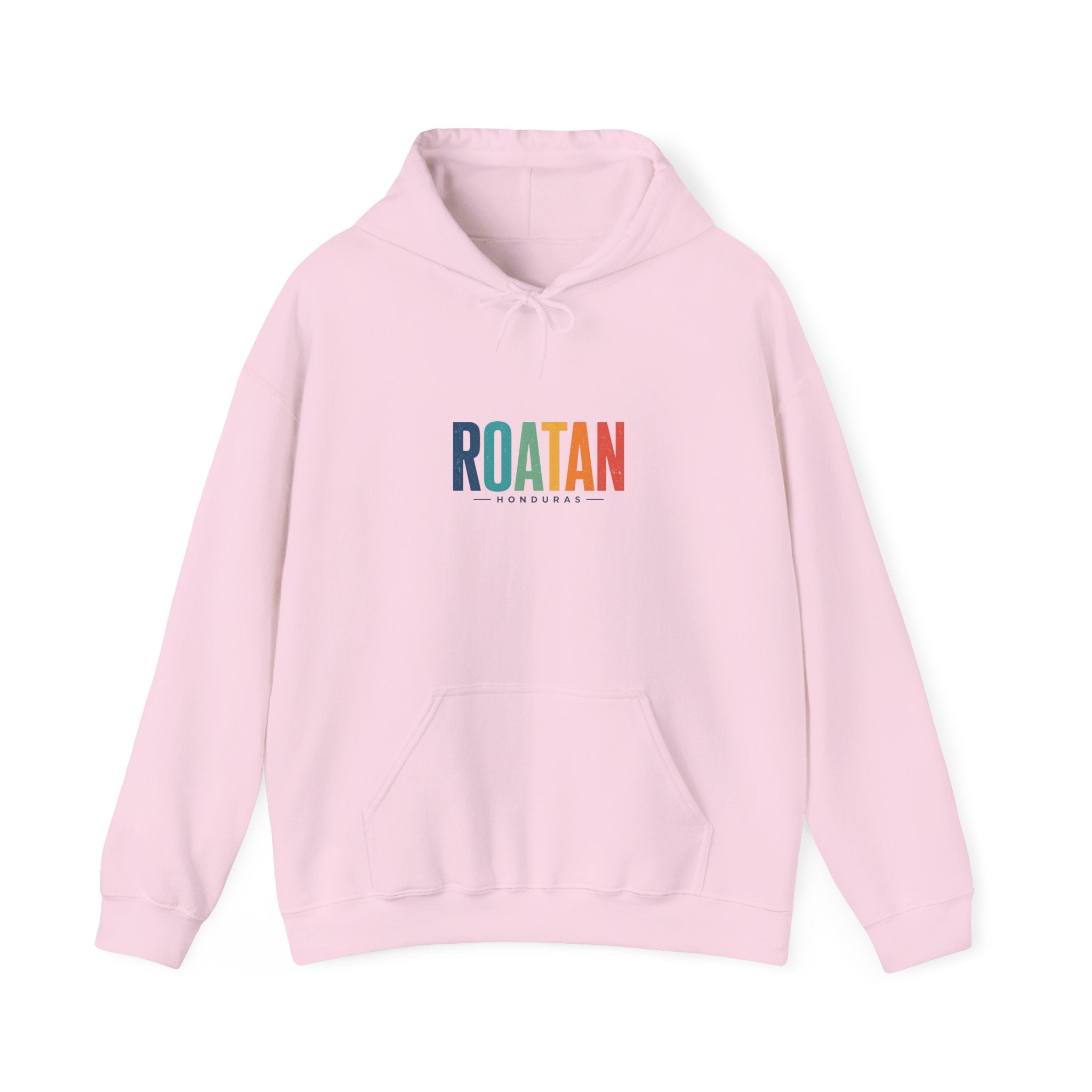 Roatan Colorblock Hoodie — Tropical Island Travel Sweatshirt