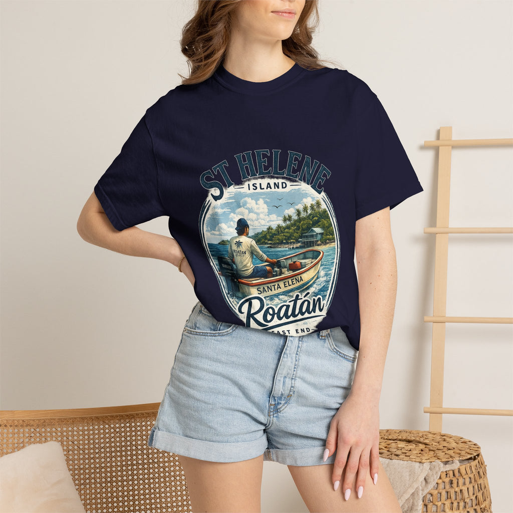 St. Helene Island Roatán Vintage Fishing T-Shirt