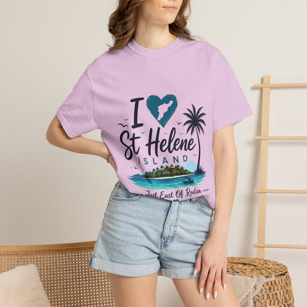 I  St Helene Island T-Shirt — Tropical Palm Beach Vacation Tee