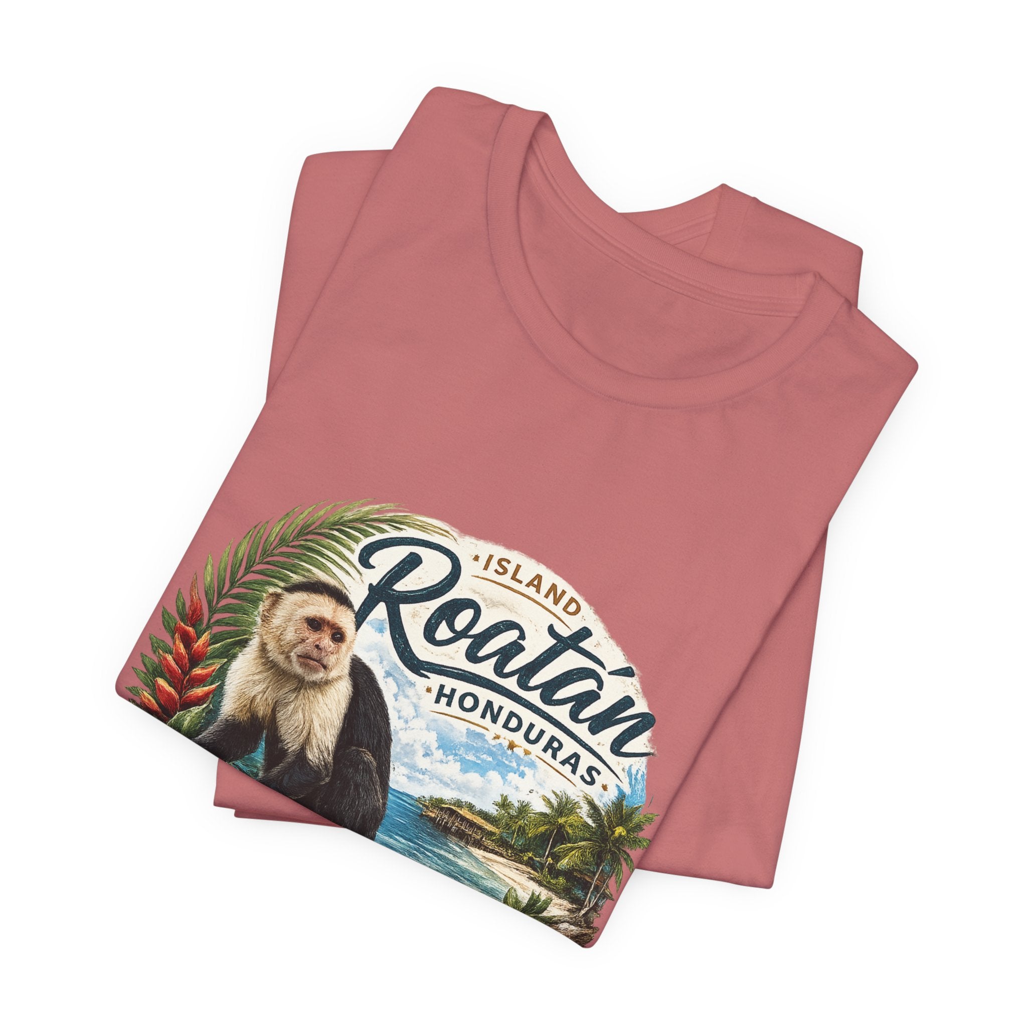 Roatán Honduras Vacation T‑Shirt — Tropical Island Monkey Souvenir