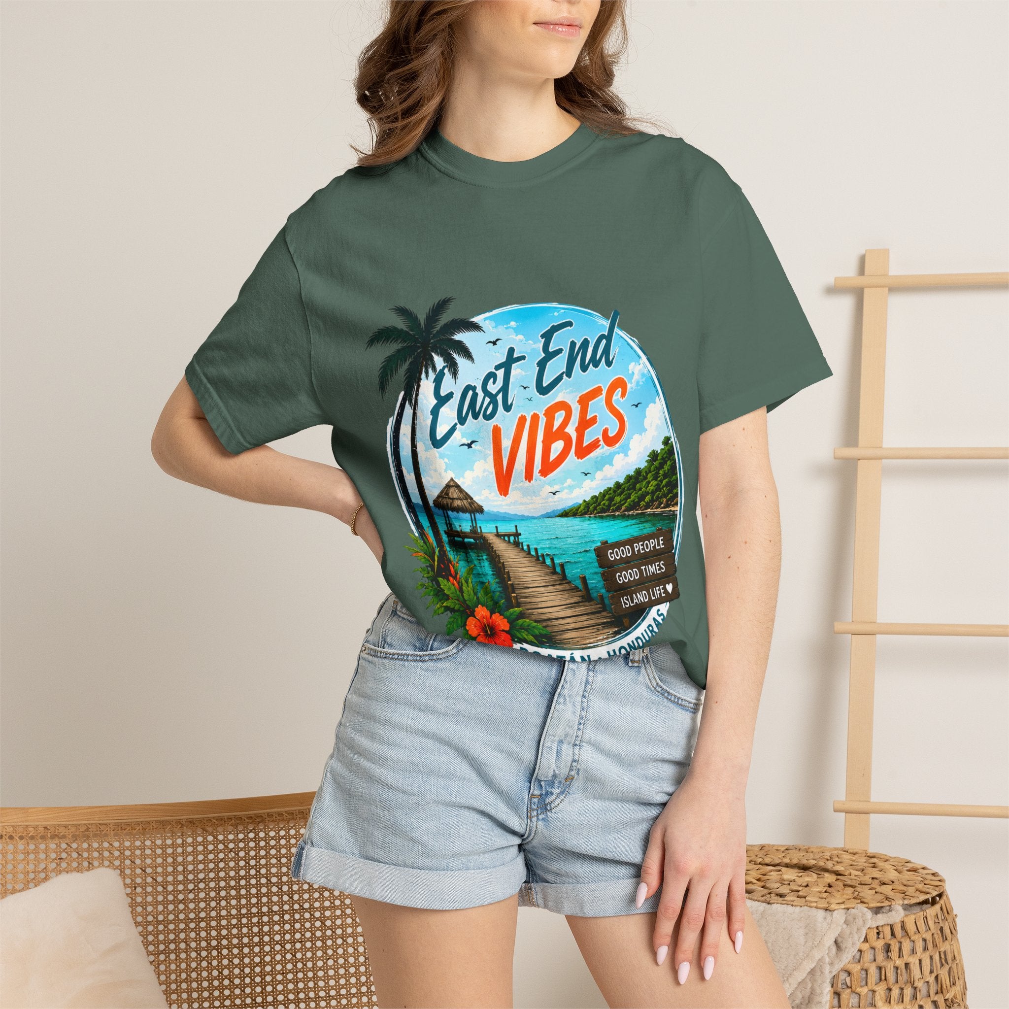 East End Vibes T-Shirt — Roatán Honduras Beach Graphic Tee