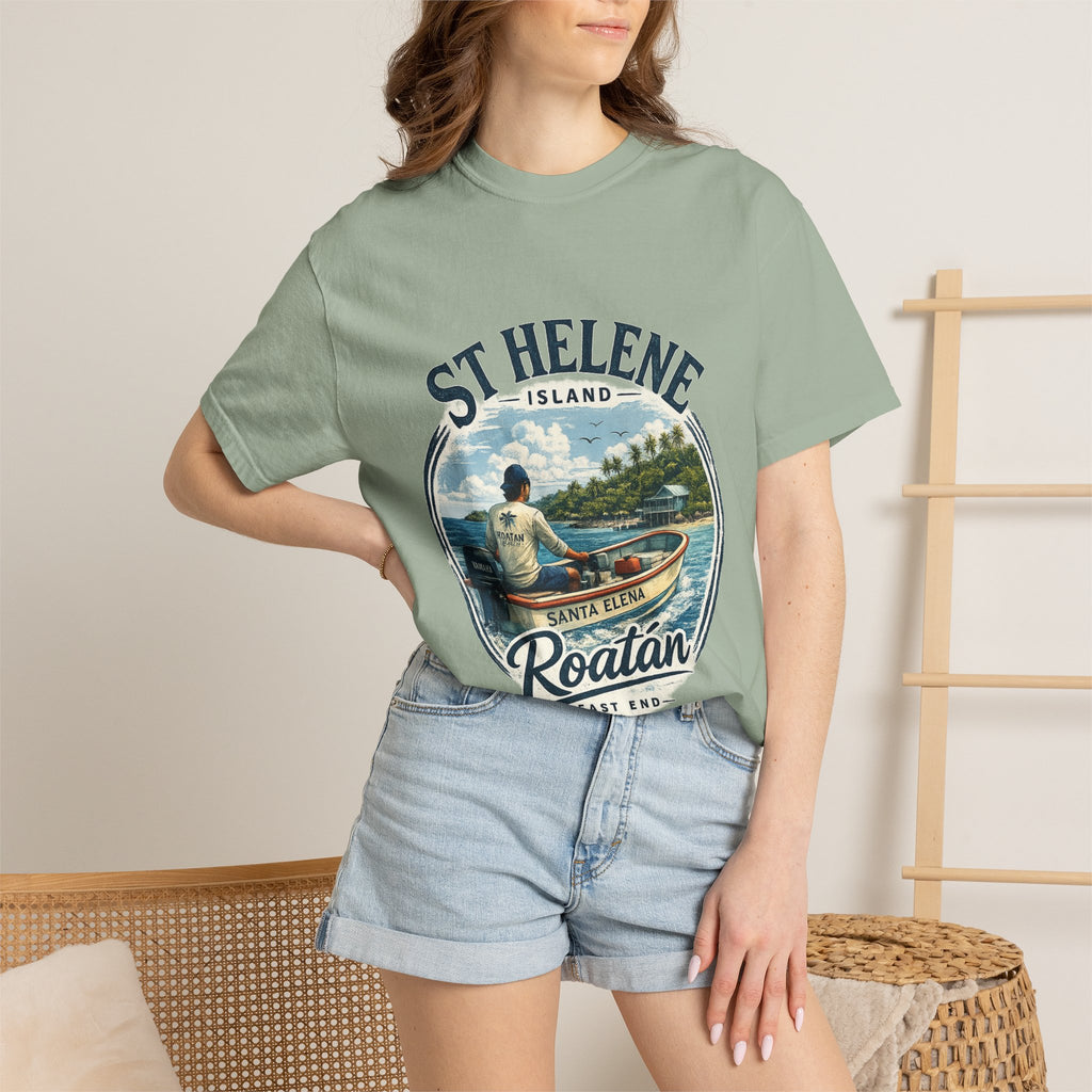 St. Helene Island Roatán Vintage Fishing T-Shirt