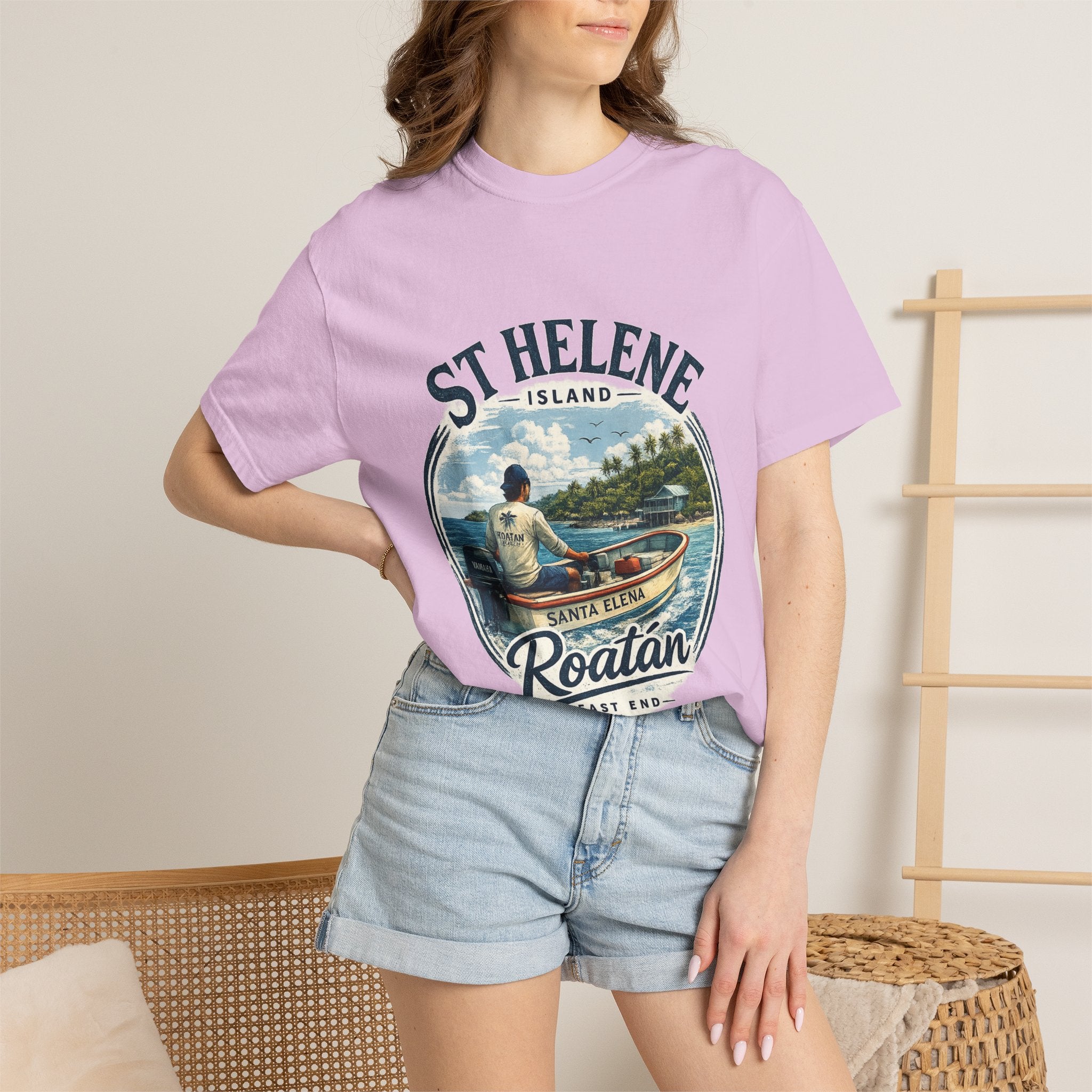 St. Helene Island Roatán Vintage Fishing T-Shirt