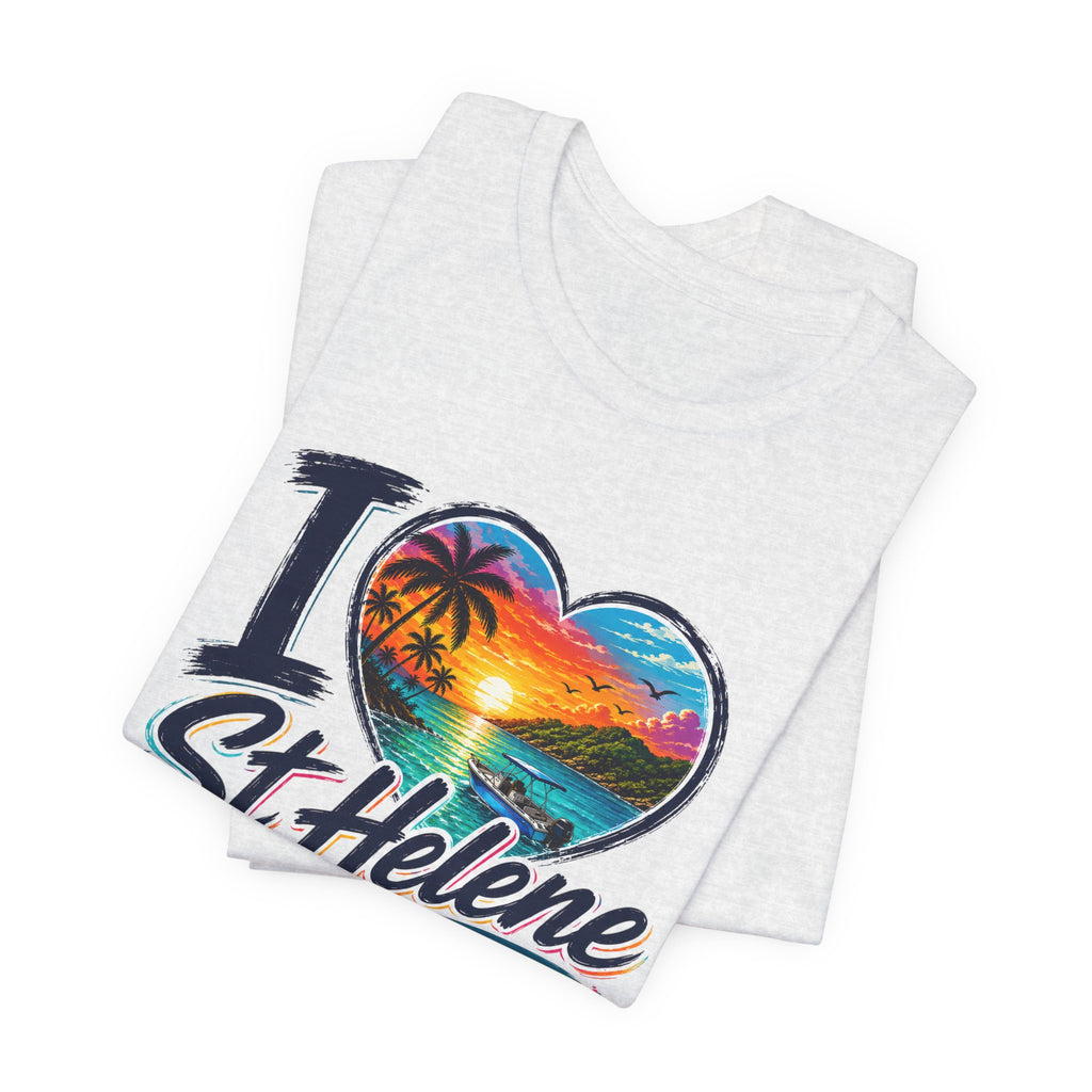 I  St Helene Sunset Beach T-Shirt — East End Roatán Vacation Tee
