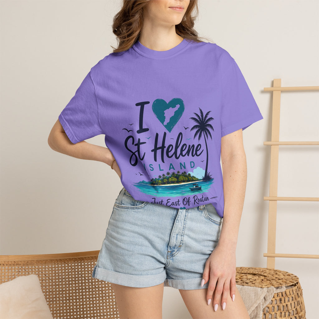 I  St Helene Island T-Shirt — Tropical Palm Beach Vacation Tee