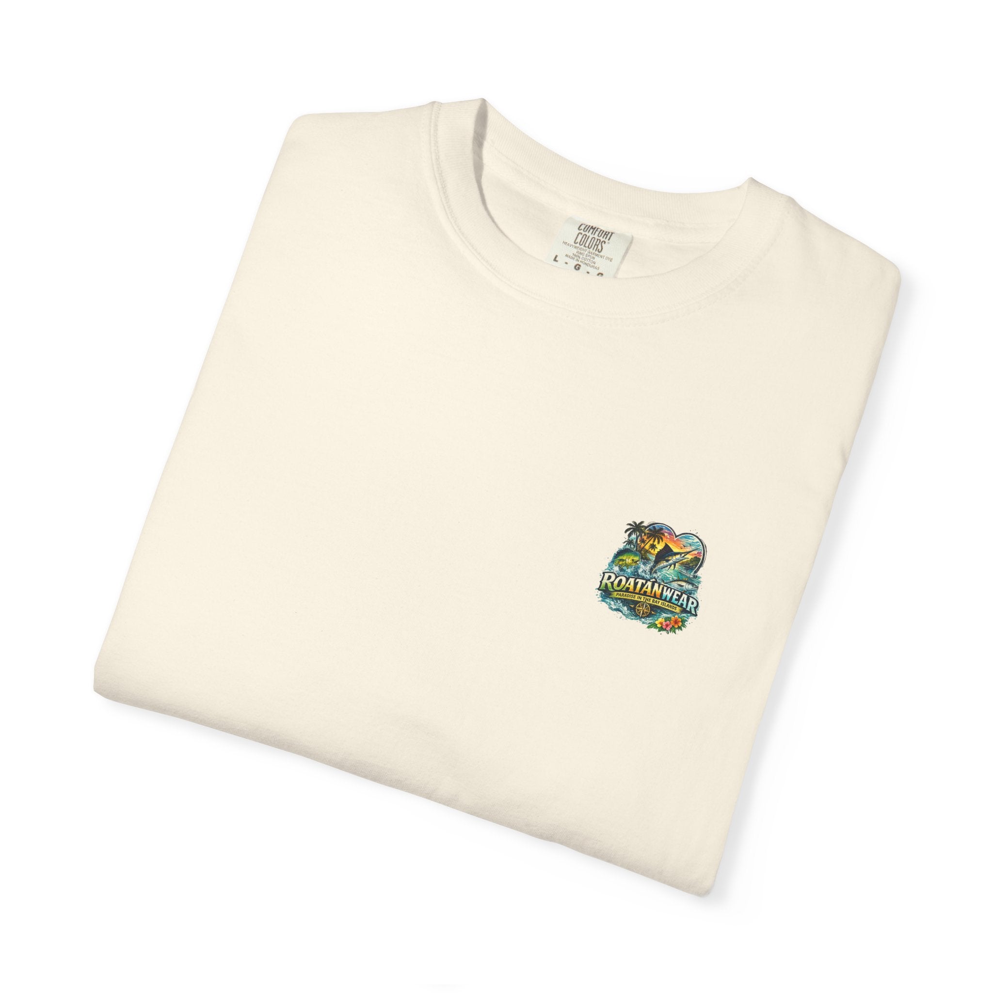 Roatan Beach T-Shirt — Tropical Dolphin Sunset Tee