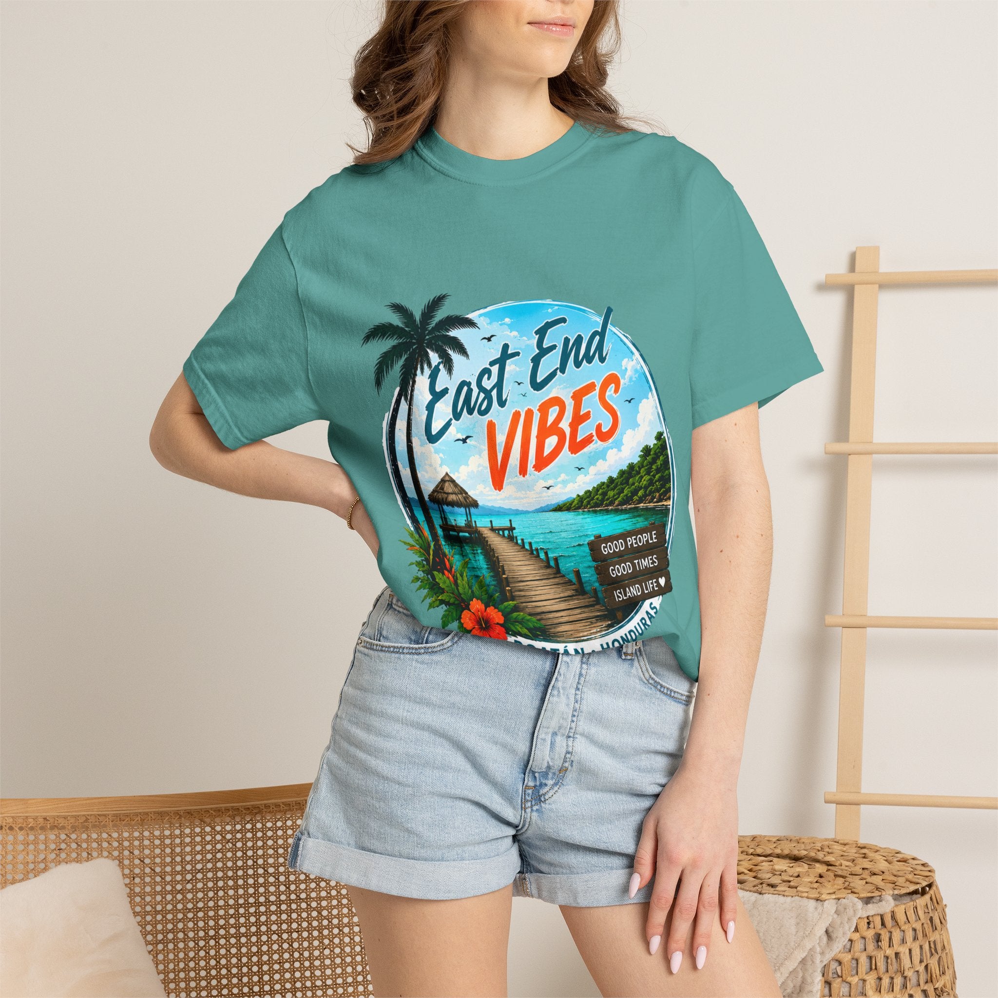 East End Vibes T-Shirt — Roatán Honduras Beach Graphic Tee