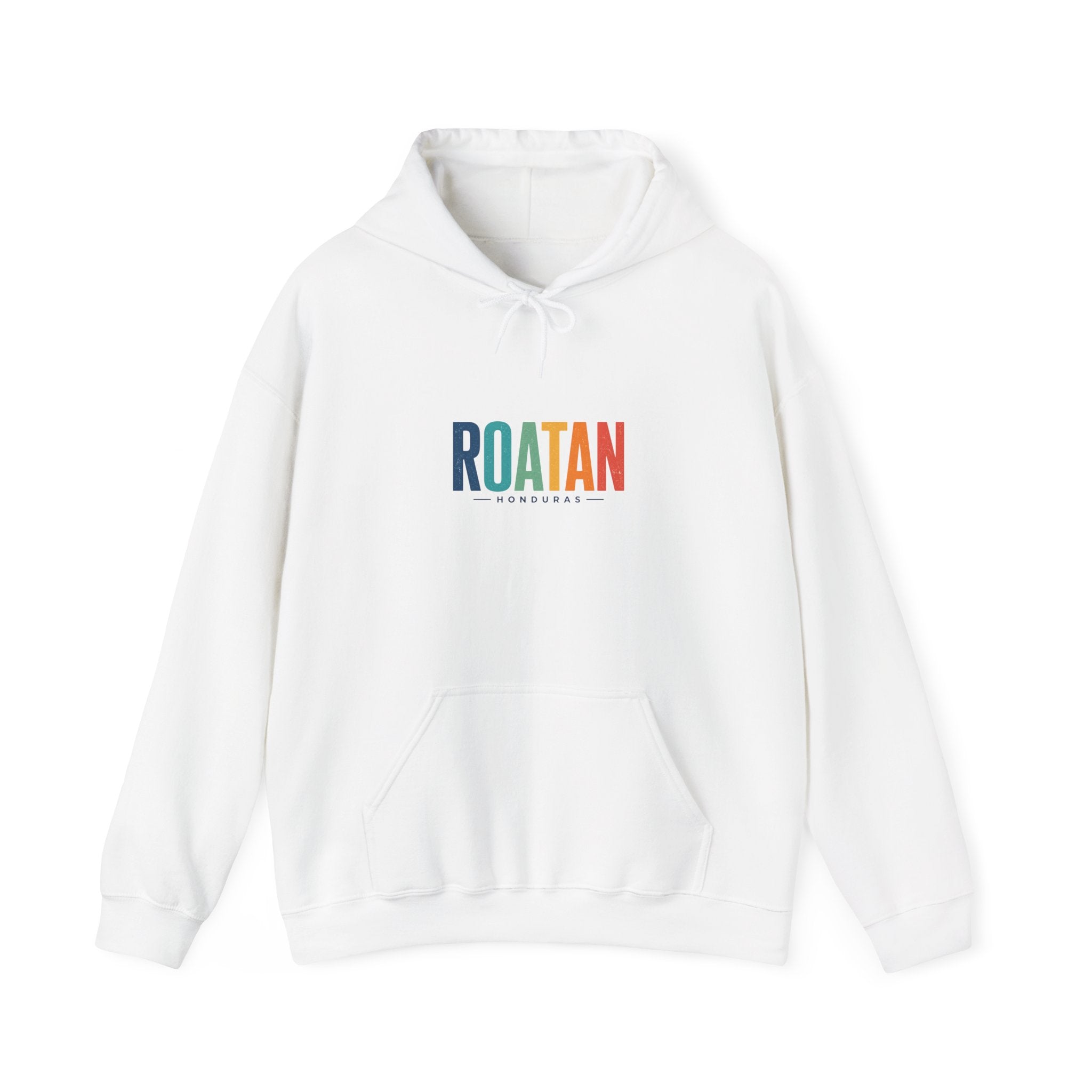 Roatan Colorblock Hoodie — Tropical Island Travel Sweatshirt