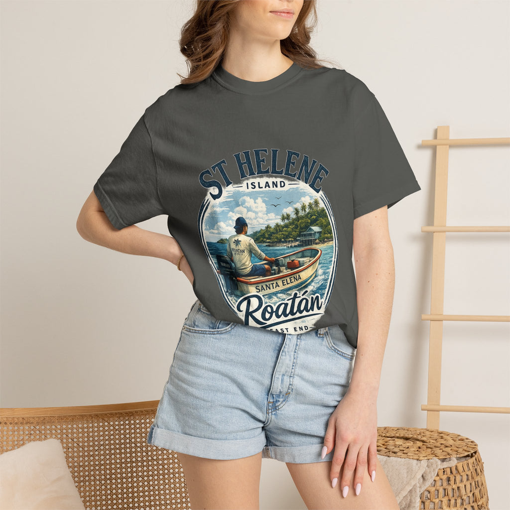 St. Helene Island Roatán Vintage Fishing T-Shirt