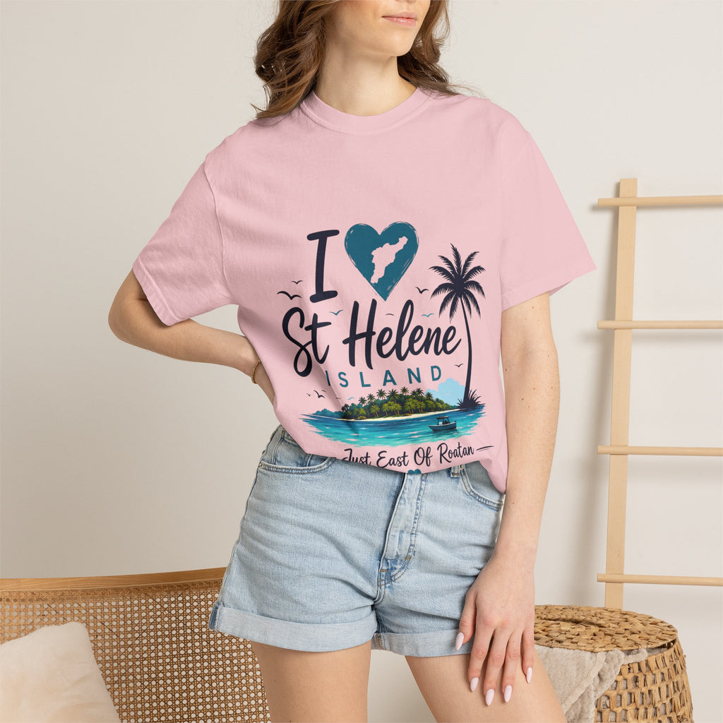 I  St Helene Island T-Shirt — Tropical Palm Beach Vacation Tee