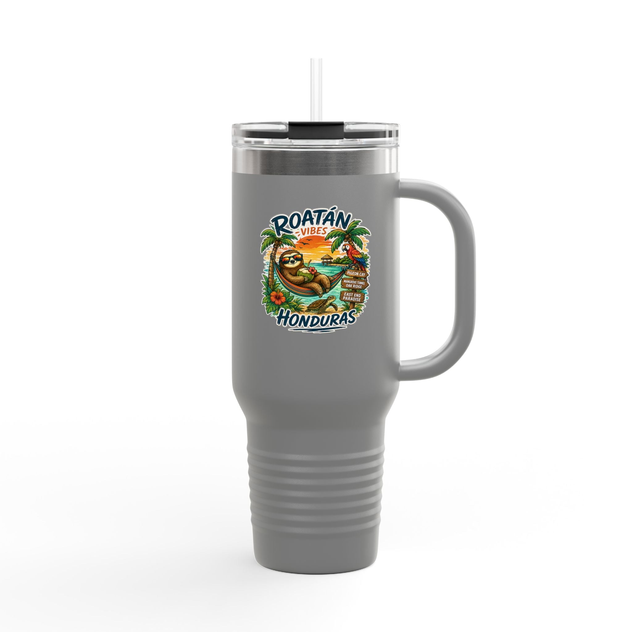 Roatán Honduras Travel Mug — 40oz Insulated Beach Vacation Tumbler