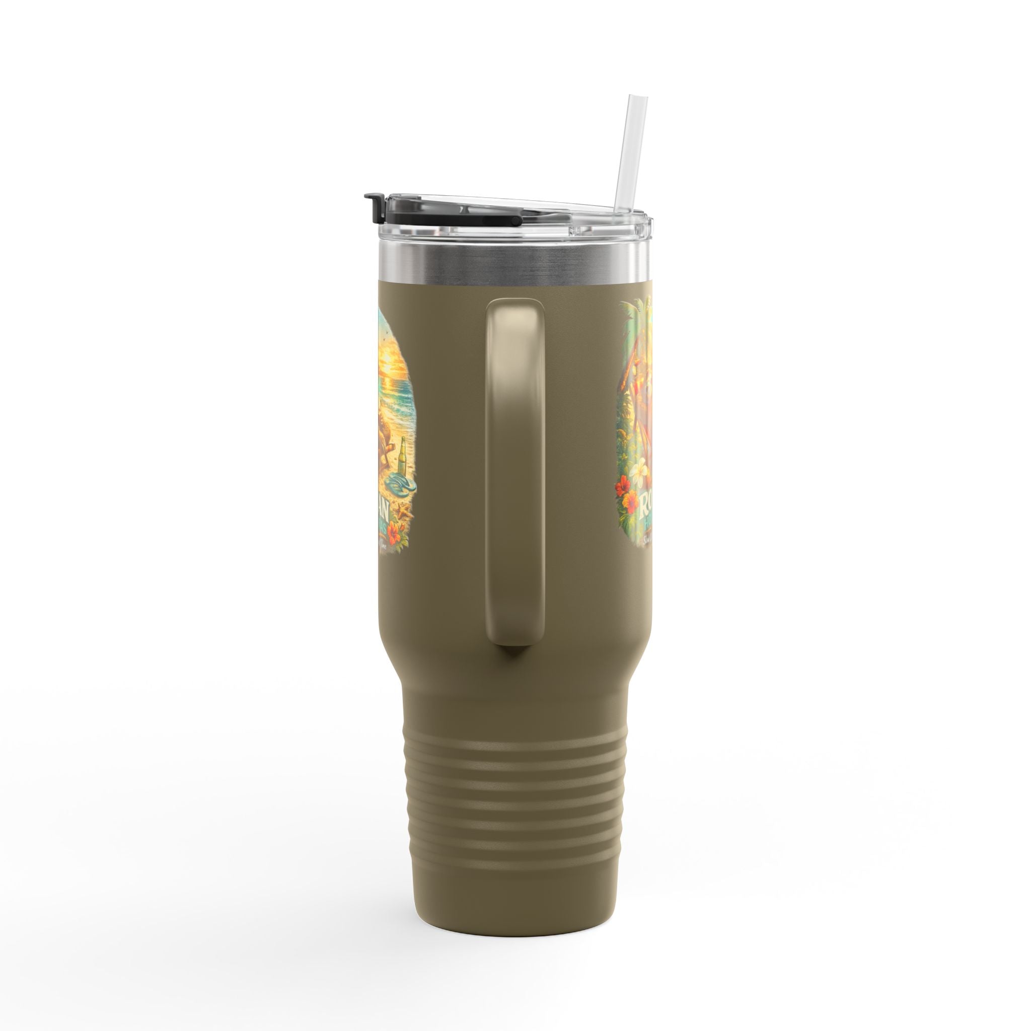 Roatan Honduras Tropical Sloth 40oz Insulated Travel Mug