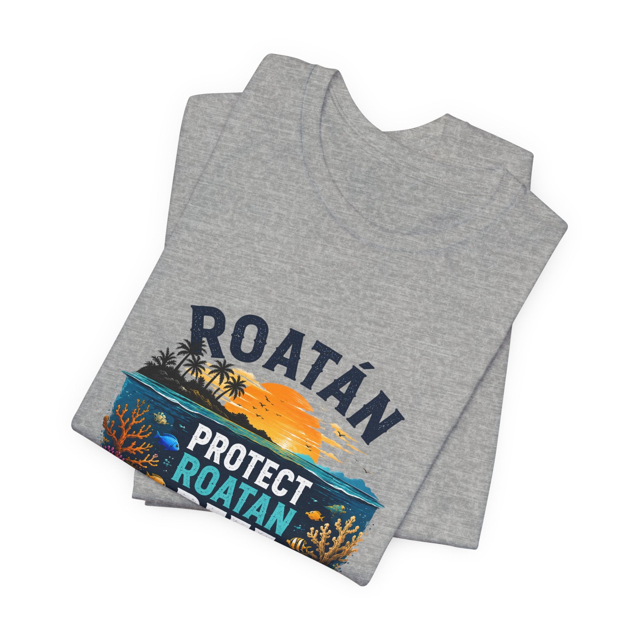 Roatán Protect Reef T-Shirt — Save the Coral, Tropical Island Tee