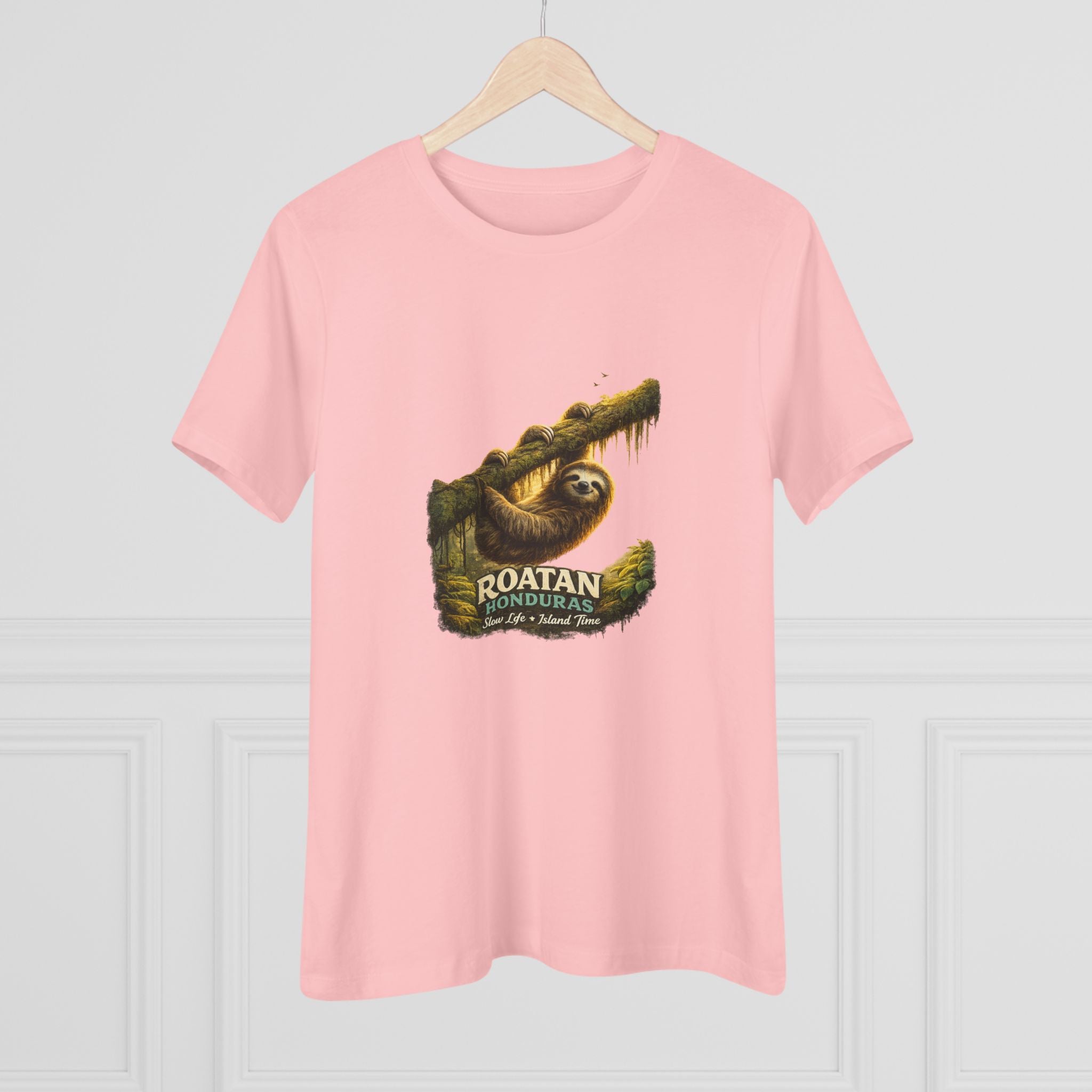 Roatan Sloth Graphic Tee - Women's Travel Souvenir T-Shirt