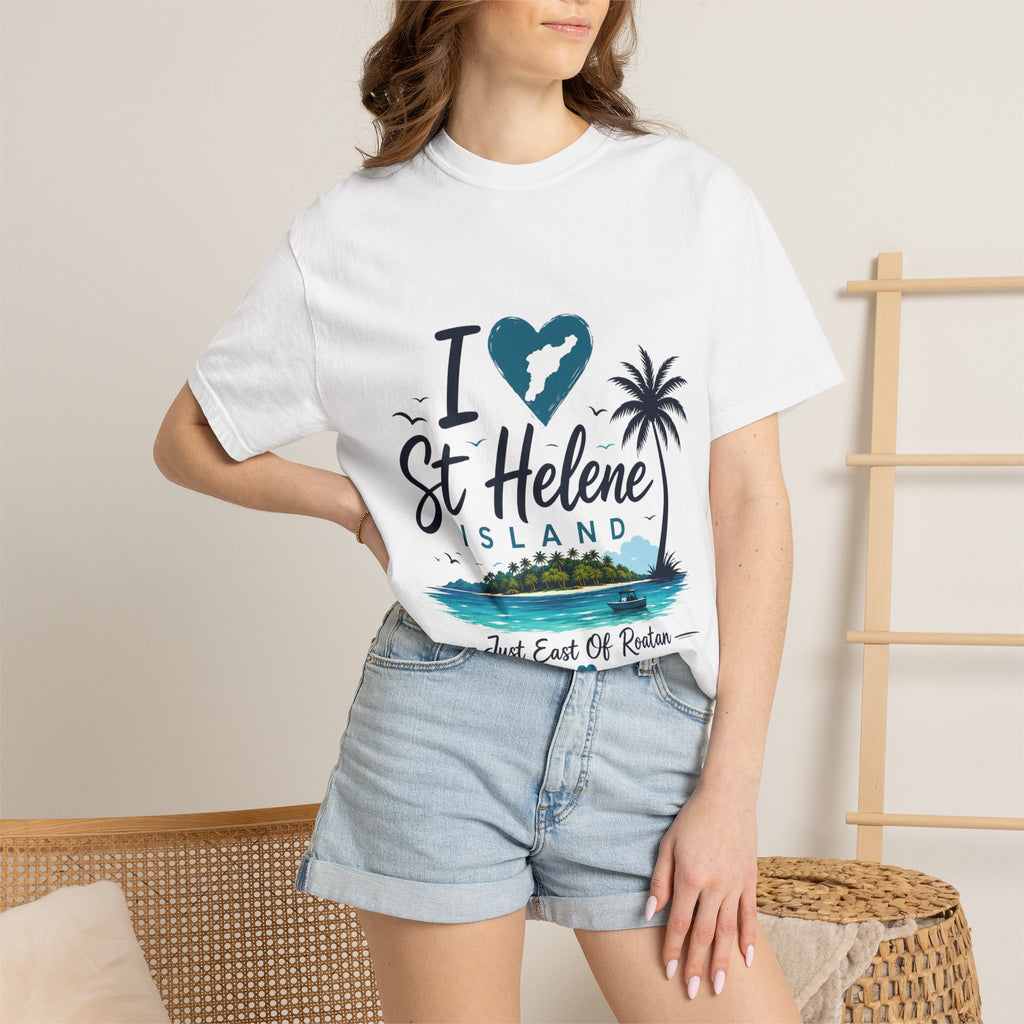 I  St Helene Island T-Shirt — Tropical Palm Beach Vacation Tee