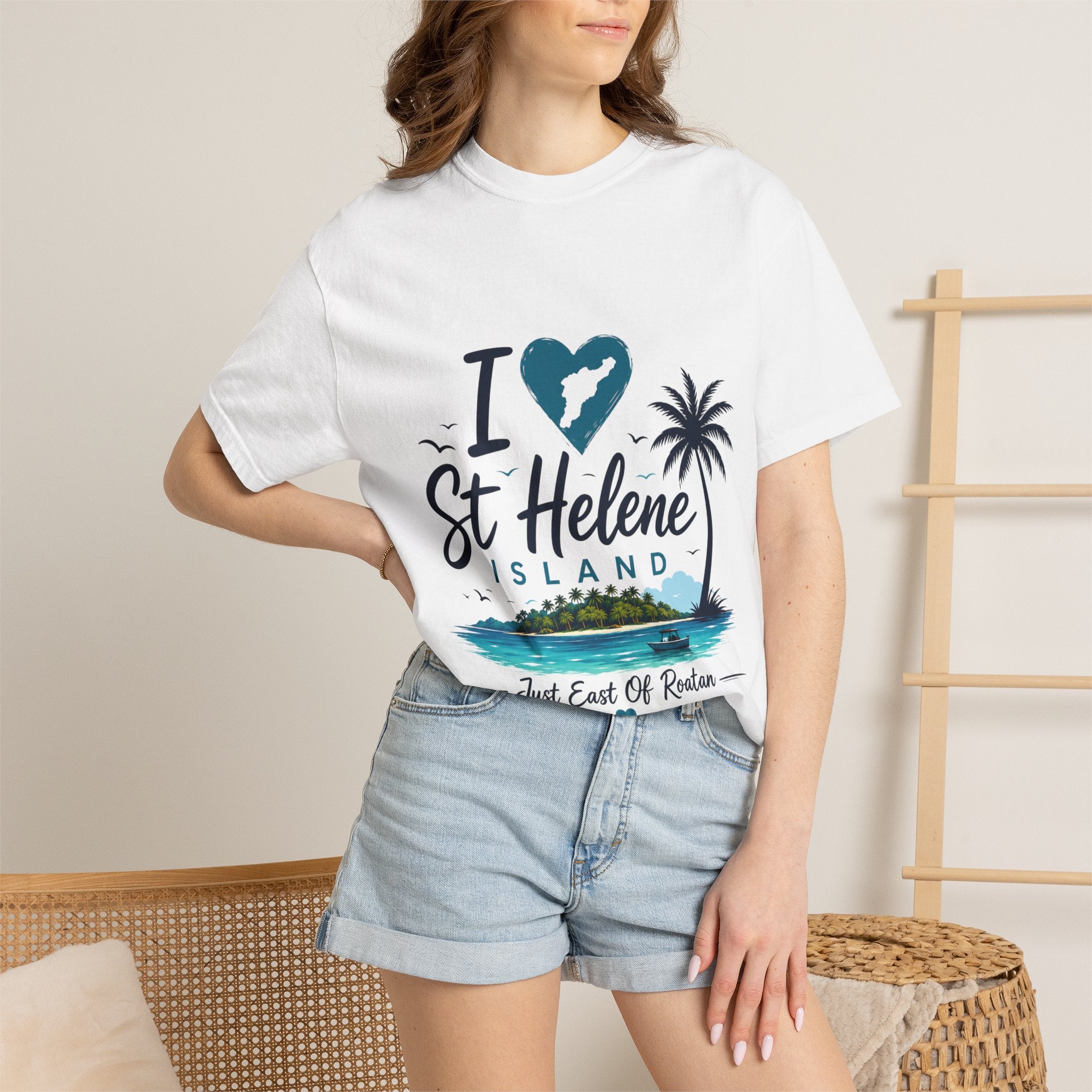 I  St Helene Island T-Shirt — Tropical Palm Beach Vacation Tee