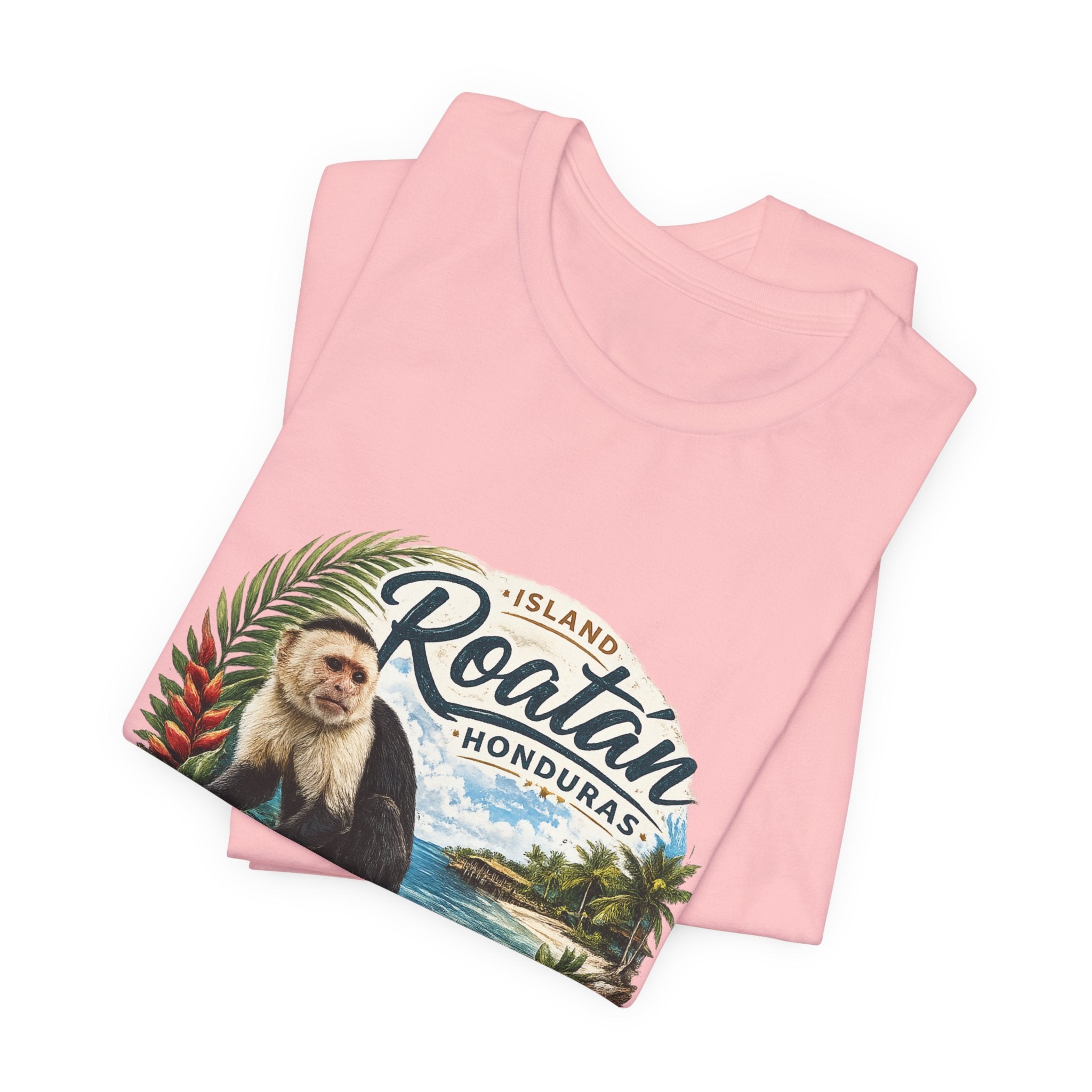 Roatán Honduras Vacation T‑Shirt — Tropical Island Monkey Souvenir