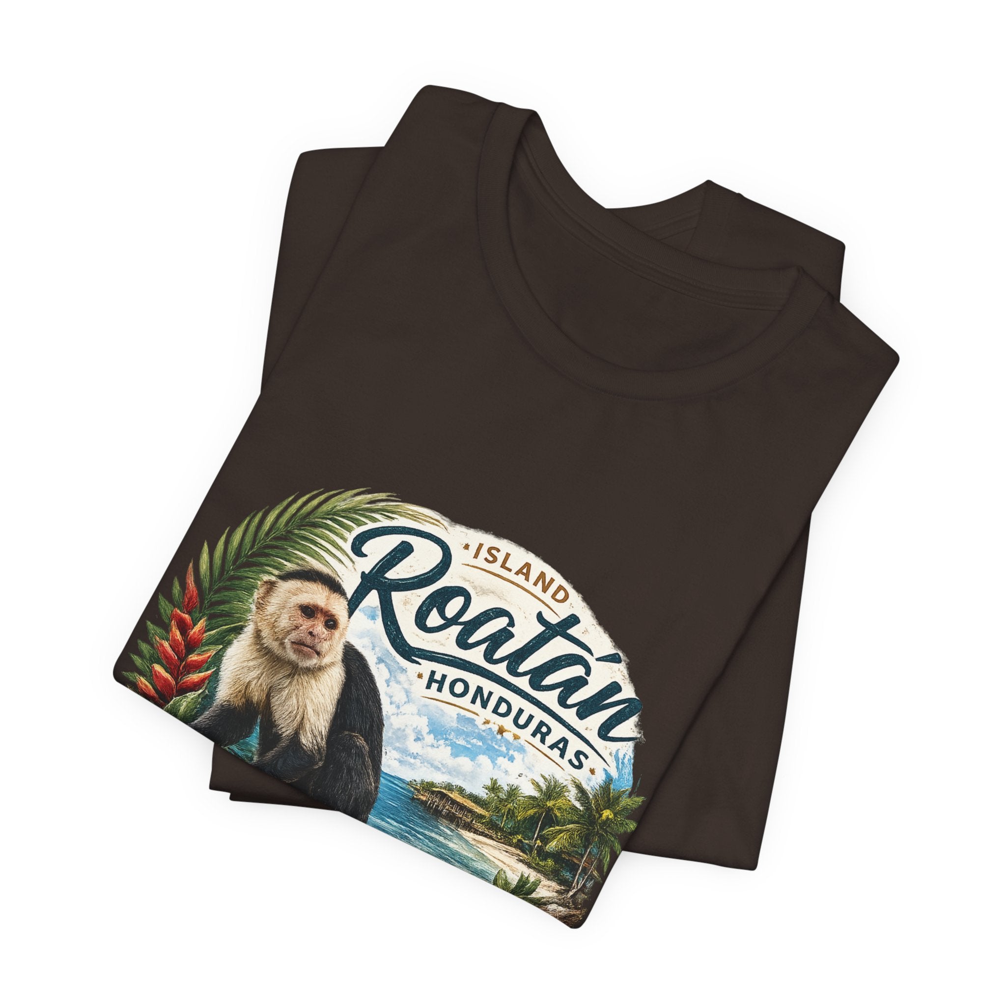 Roatán Honduras Vacation T‑Shirt — Tropical Island Monkey Souvenir