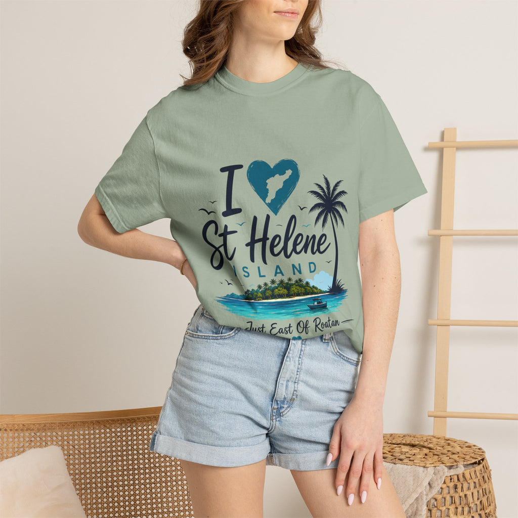 I  St Helene Island T-Shirt — Tropical Palm Beach Vacation Tee